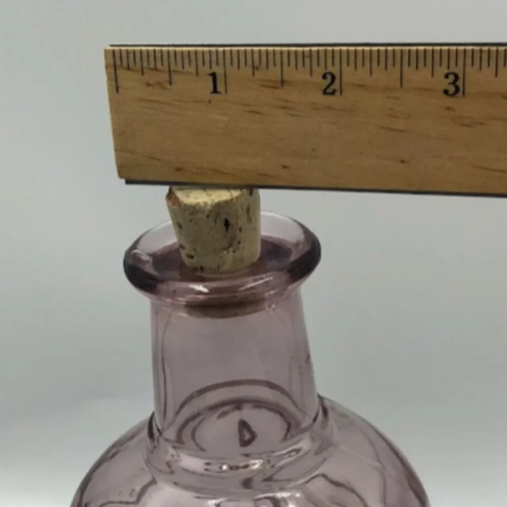 Libbey Glass Decanter Orchard Fruit Embossed Pink